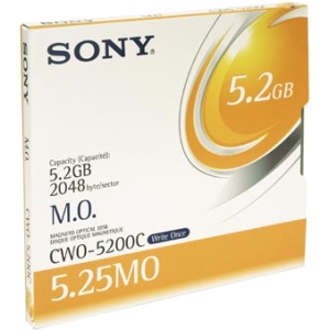 SONY CWO-5200C 5.2GB 2048B/S 5.25" WORM OPTICAL DISK 1PK ( CWO5200C )